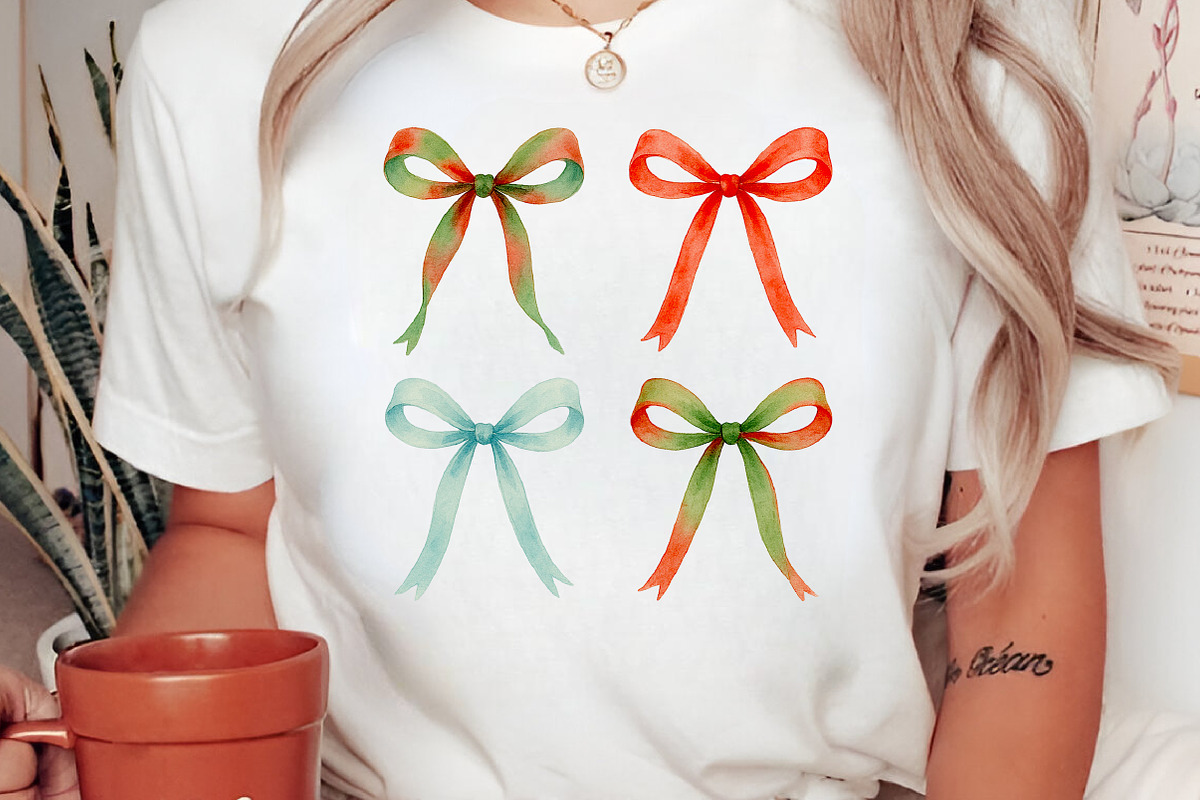 Preppy Christmas Bow PNG, an Illustration by Libby Wishes (Photo 4 of 8)