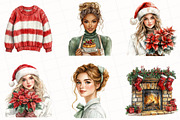 Cozy Winter Christmas Clipart, an Illustration by OK Design (Thumbnail 5 of 5)