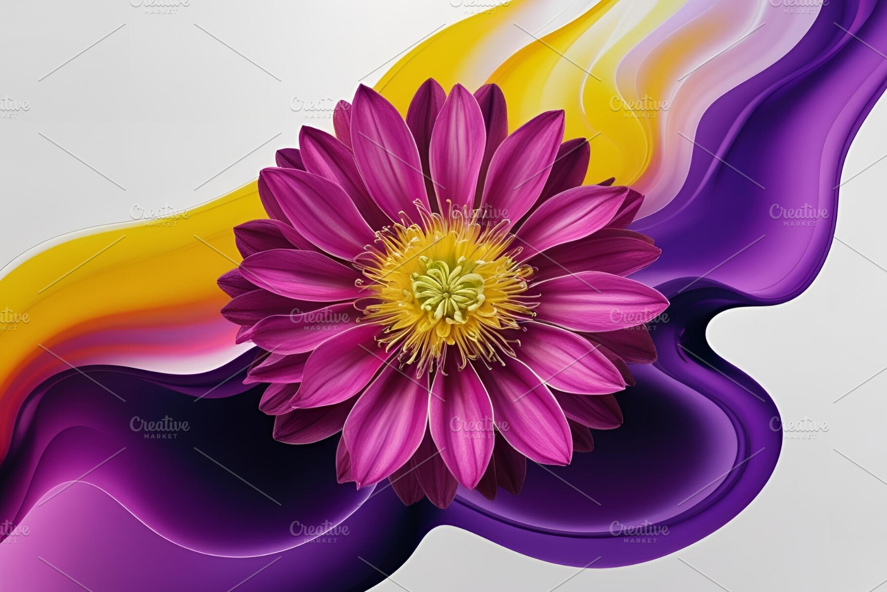 Flower illustration abstract floral, a Wallpaper Photo by ComfortQ
