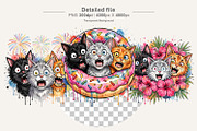 Funny Summer Cat Sublimation, an Illustration by Artnoy (Thumbnail 3 of 8)