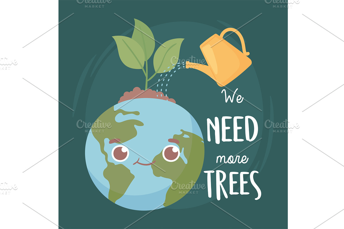 we need more trees, an Illustration by studiogstock