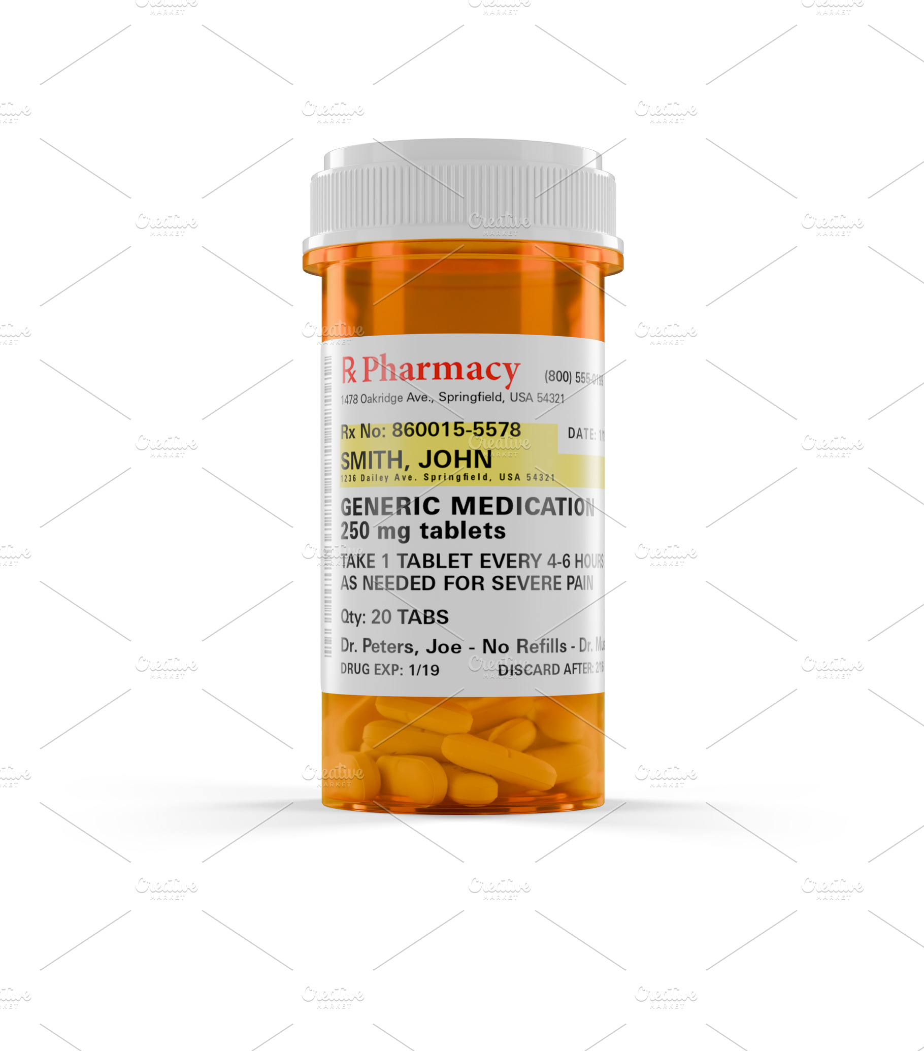 Generic Prescription Medicine Bottle, a Health & Medical Photo by Andy Dean Photography