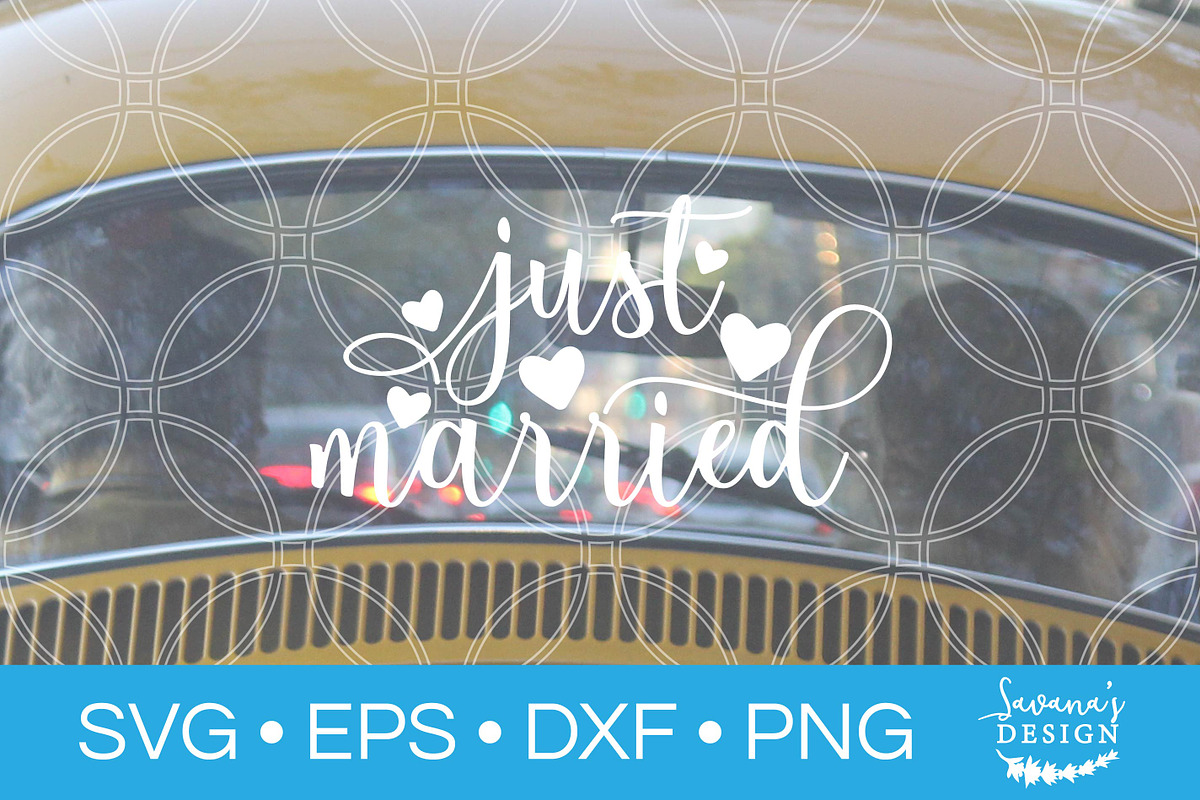 Just Married SVG Wedding SVG, an Illustration by SavanasDesign (Photo 2 of 2)