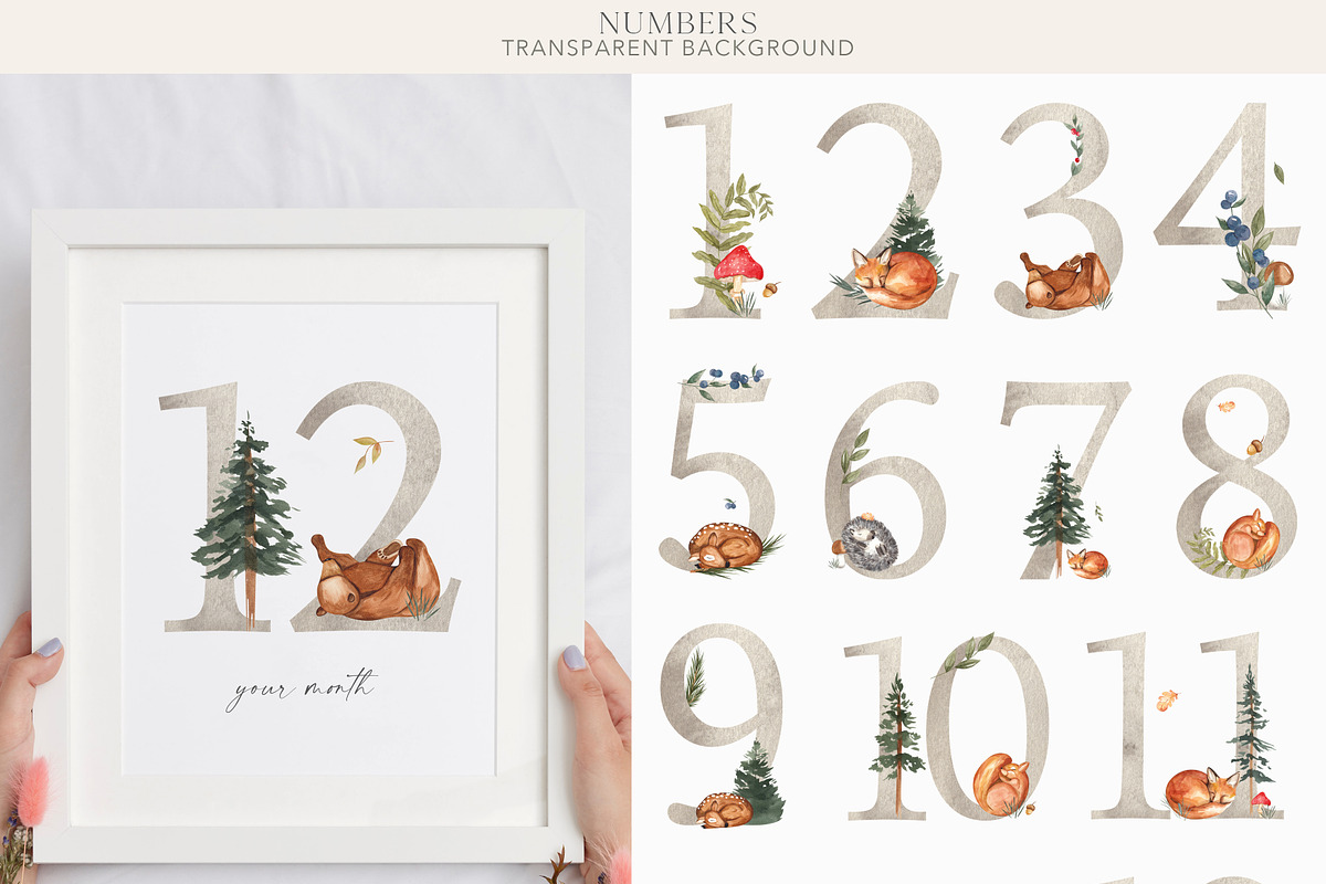 Sleeping FOREST. Watercolor animals, an Animal Illustration by Ooh Lily (Photo 11 of 18)