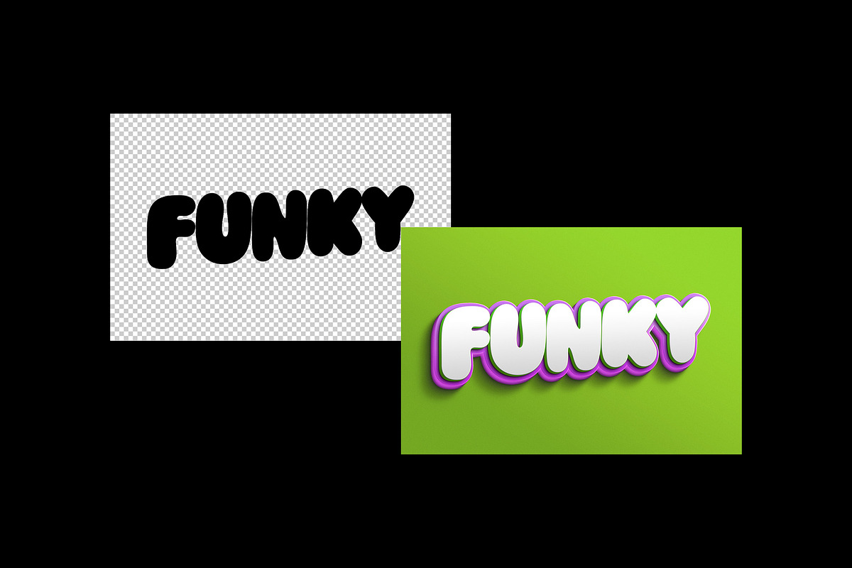 Funky Cartoon Text Effect, a Layer Style Add-On by Design Squad