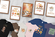 Autumn Fall Watercolor Clip+Wall Art, an Object Graphic by Design By Hira (Thumbnail 17 of 17)