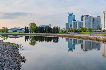 Embankment in the center of Minsk. Belarus, a Photo by Pictures for you!!!!!!!!!