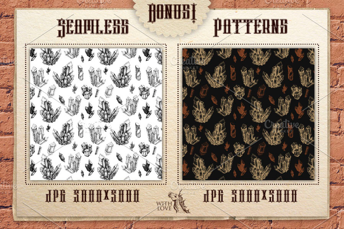 Vintage Ink Crystals PS Brushes preview 4