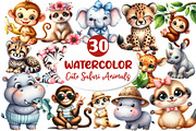 Cute Safari Animals, Clipart, an Illustration by Dream Creation (Thumbnail 1 of 6)