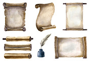 Watercolor vintage clip art., a Decorative Illustration by Vikeriya (Thumbnail 2 of 3)