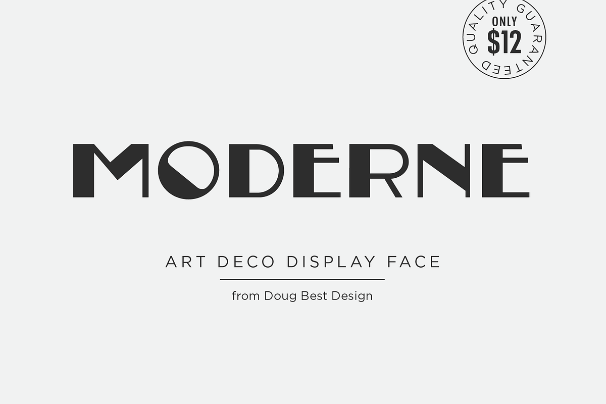 Moderne, a Sans Serif Font by Doug Best Foundry (Photo 1 of 3)