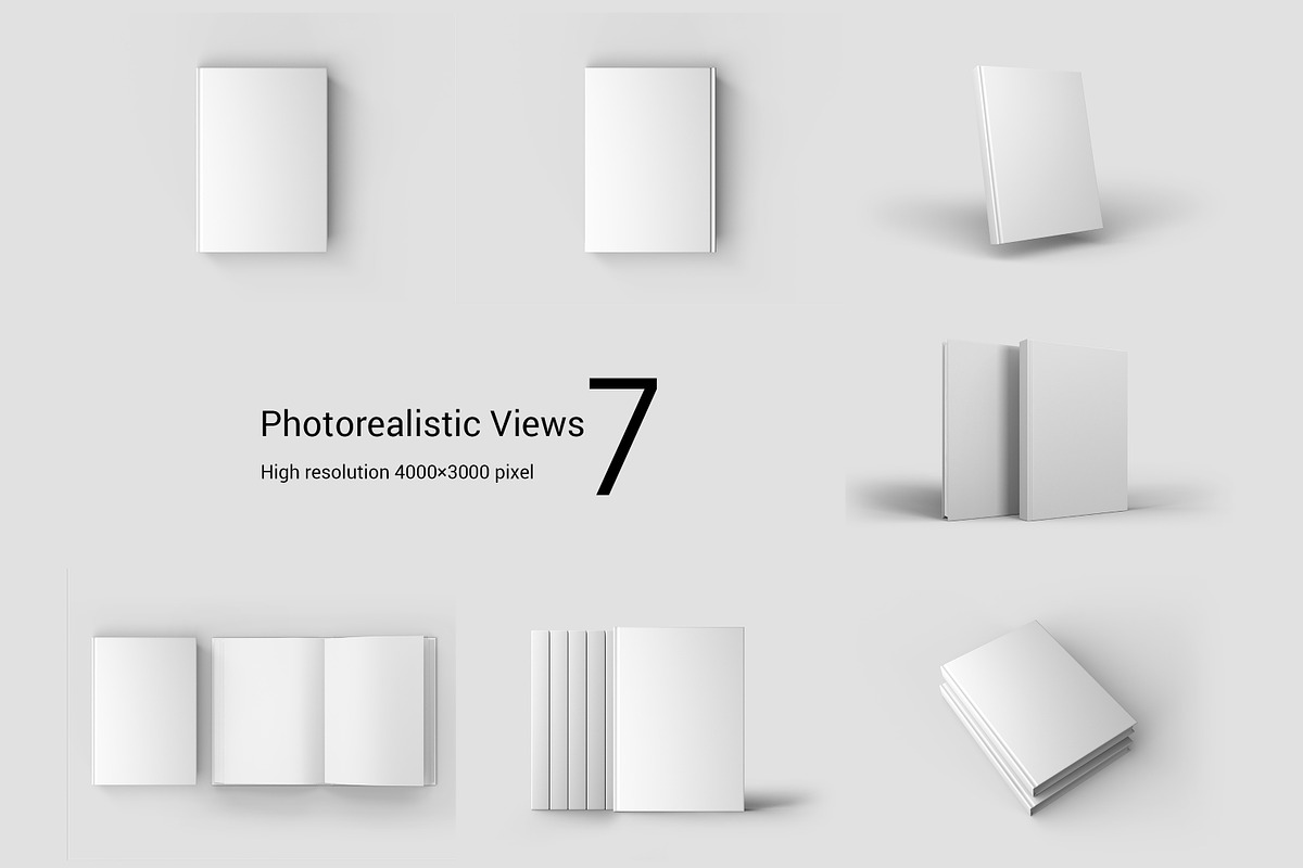 Book Cover Mockup Set, a Books & Magazine Mockup by Seven Lights (Photo 3 of 12)