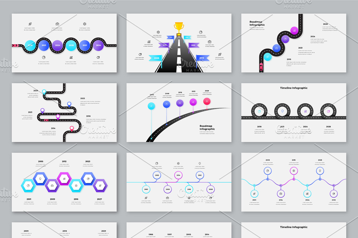 Animated Roadmap Infographic Slides preview 7