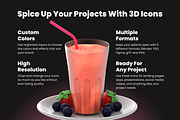 3D Breakfast Icon Set, a Food & Drink 3D Model by Flat Icons (Thumbnail 2 of 8)