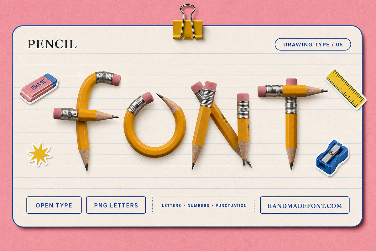 Pencil Font, a Sans Serif Font by Handmadefont (Photo 6 of 16)