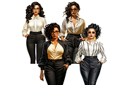 Chic Lady Boss Cliparts, a Person Illustration by Mash Mash Stickers (Thumbnail 3 of 9)