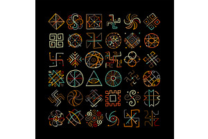 Sacred Geometry, Symbol Set. Alchemy