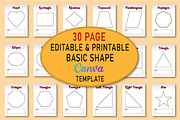 30 Basic Shape Page Canva Template, a Print Template by As Studio (Thumbnail 1 of 4)