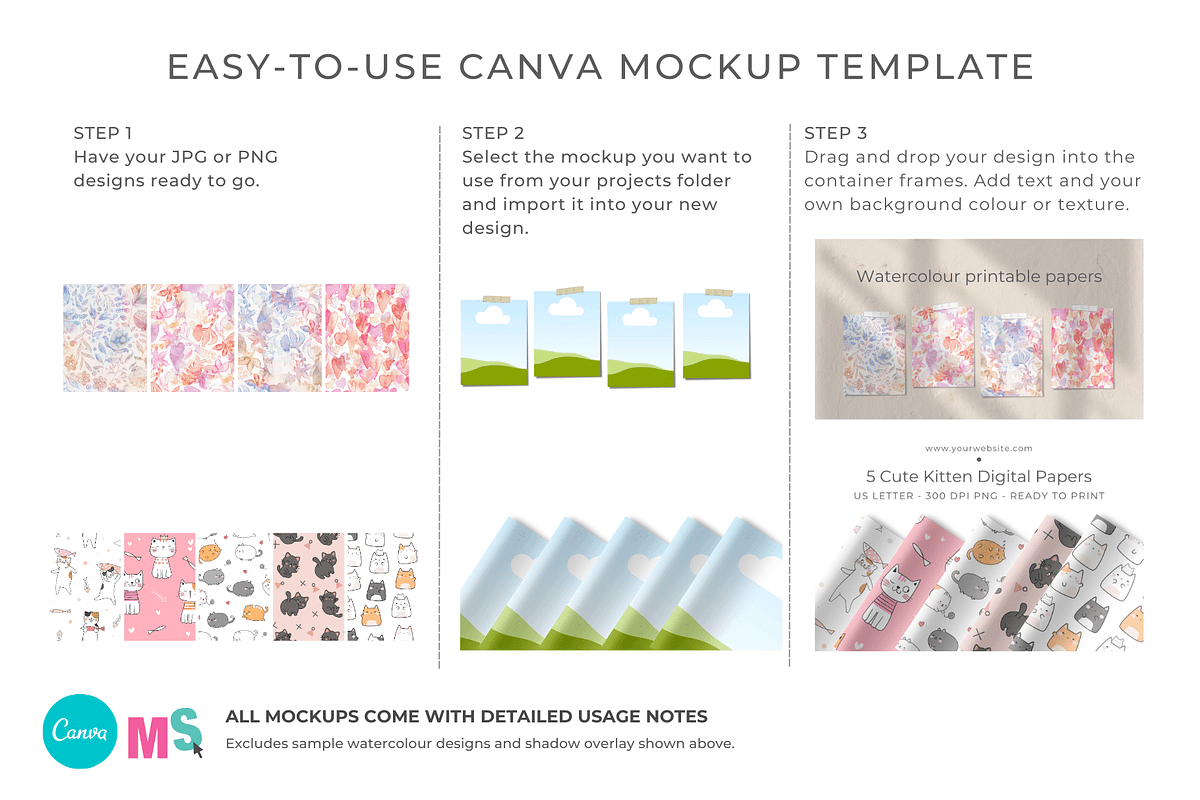 Digital Paper Mockups for Canva, a Mockup by Mockup Scene (Photo 3 of 21)