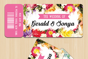 Wedding Invitation Ticket, an Invitation Template by Mariyana