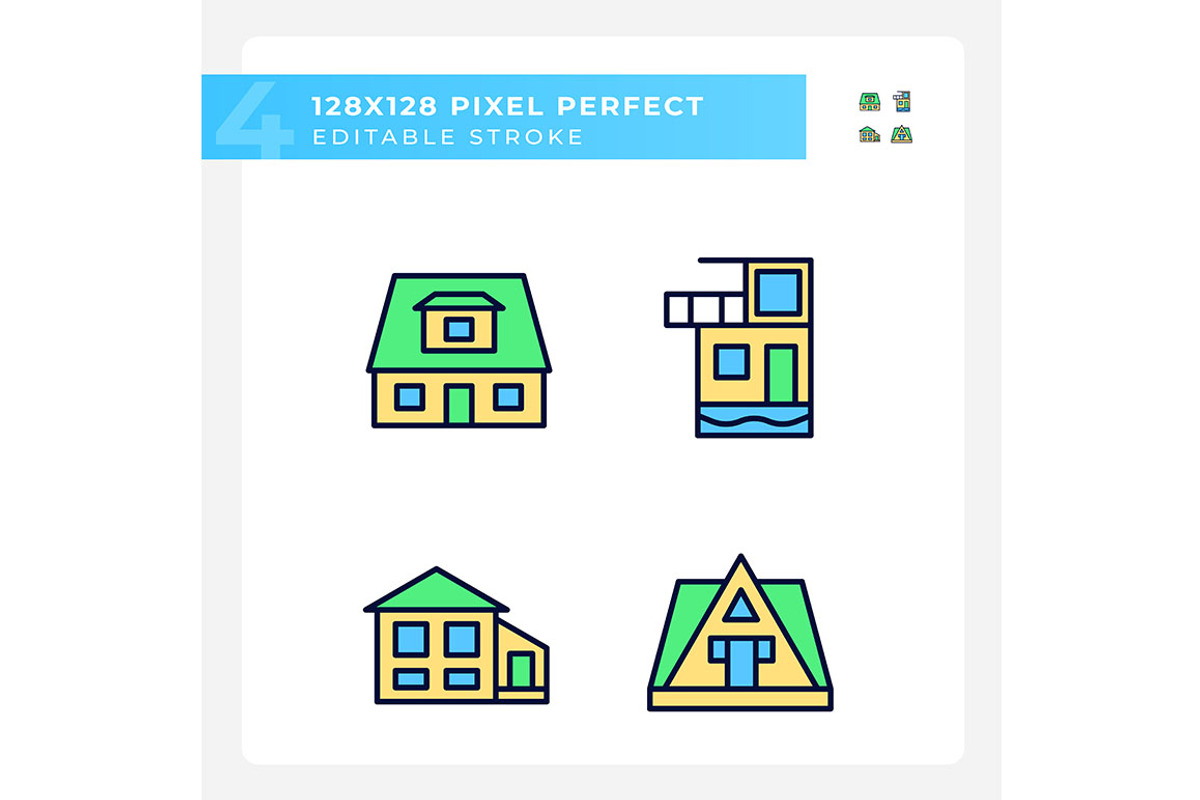 Vacation property pixel perfect RGB, an Icon by IMG Visuals