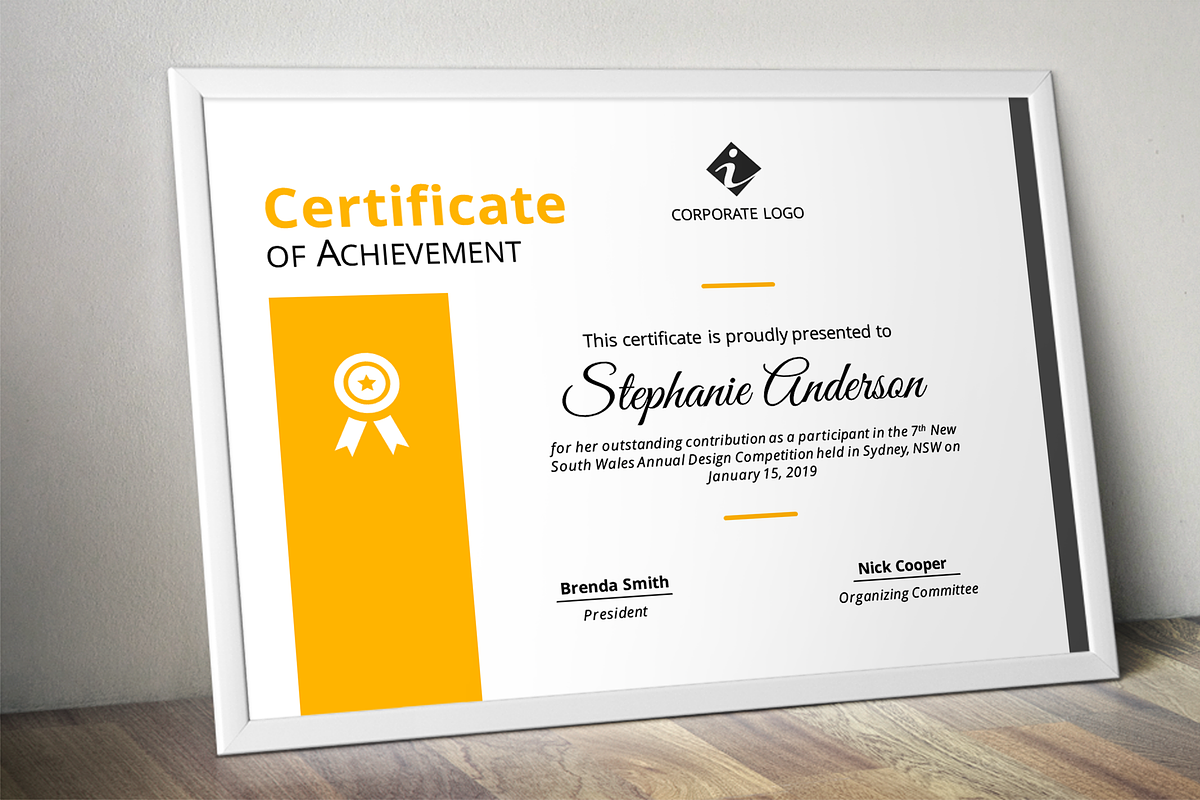 Corporate powerpoint certificate, a Stationery Template by Inkpower (Photo 3 of 5)
