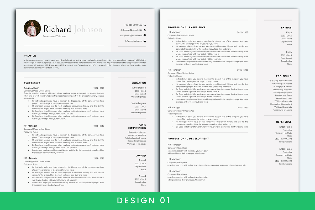 Resume & CV whole shop bundle, a Resume Template by paulresume (Photo 4 of 9)