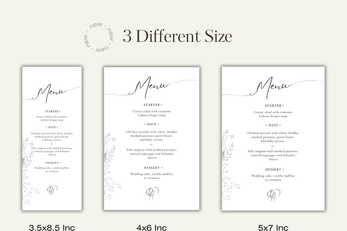 Wedding Menu Template SQF08, an Invitation Template by ResumeFabs (Photo 2 of 7)
