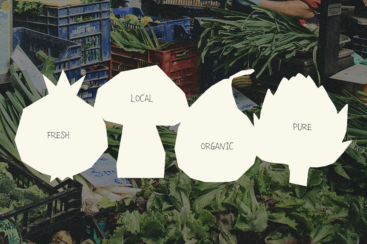 Market Cutouts: 130 Textured Shapes, a Food Illustration by Veyla (Photo 10 of 15)