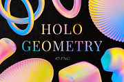 Holo Geometry Abstract 3D PNG Shapes, an Object Graphic by stasylionet (Thumbnail 1 of 11)