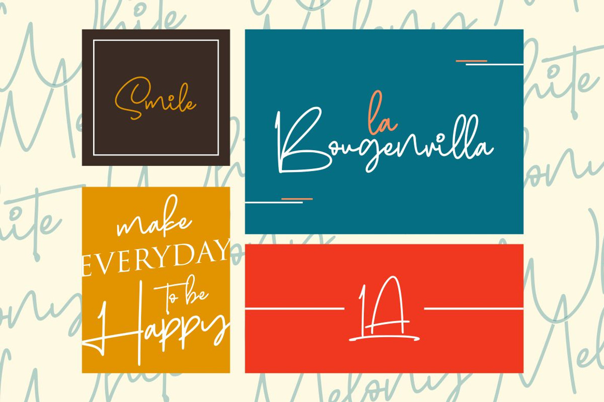 White Melony - New Signature Font preview 7