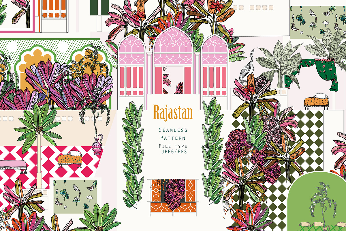 Rajastan. Seamless Pattern, a Pattern Graphic by Irina Dolgikh (Photo 1 of 12)
