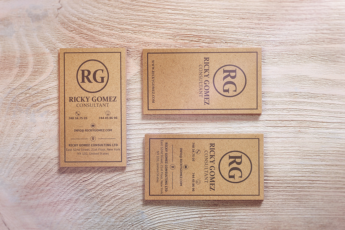 Kraft Paper Minimal Business Card, a Business Card Template by Marvel (Photo 4 of 4)