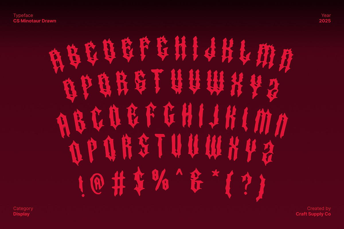 CS Minotaur Drawn, a Blackletter Font by Craft Supply Co. (Photo 8 of 8)