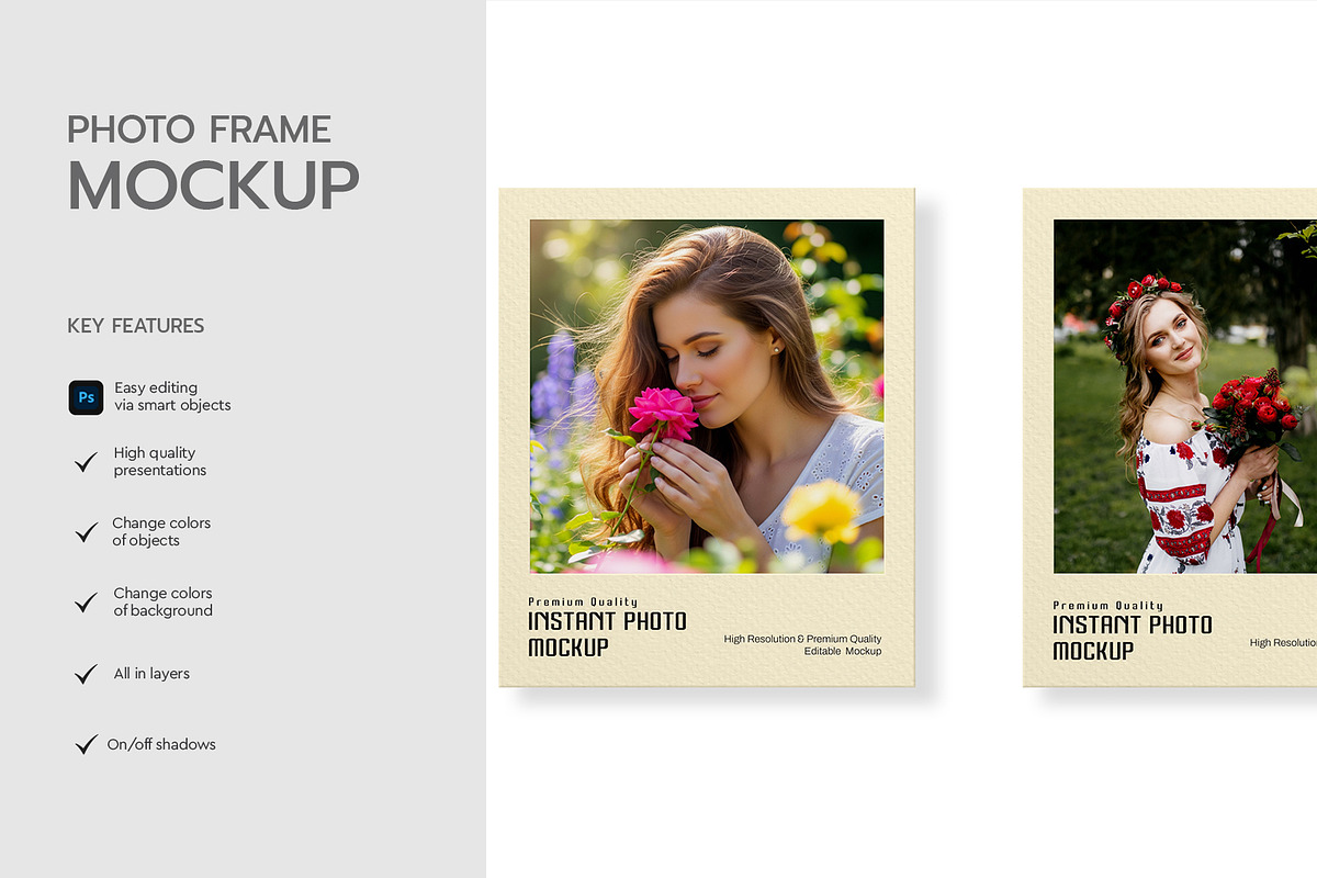 Polaroid Photo Frame Mockup, a Product Mockup by graphypix (Photo 2 of 4)