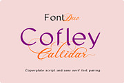 Font Duo Cofley Callidar, a Handwritten Font by Gittype (Thumbnail 1 of 25)