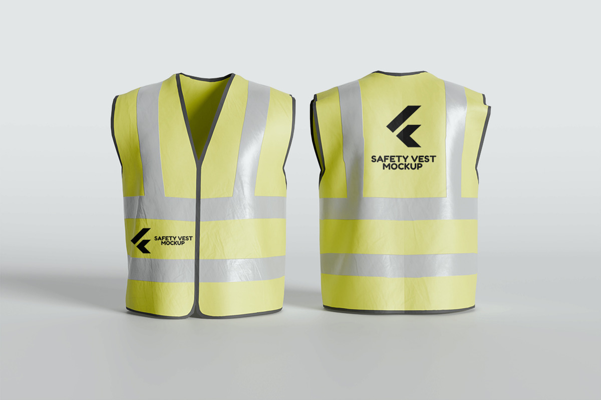 Safety Vest Mockup, an Apparel Mockup by HanaSaka_Studio (Photo 2 of 5)