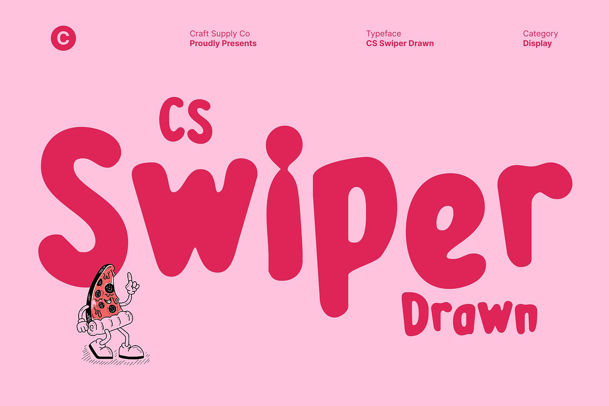 CS Swiper Drawn, a Handwritten Font by Craft Supply Co. (Photo 1 of 8)