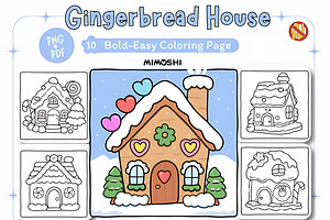 Gingerbread House Coloring Pages
