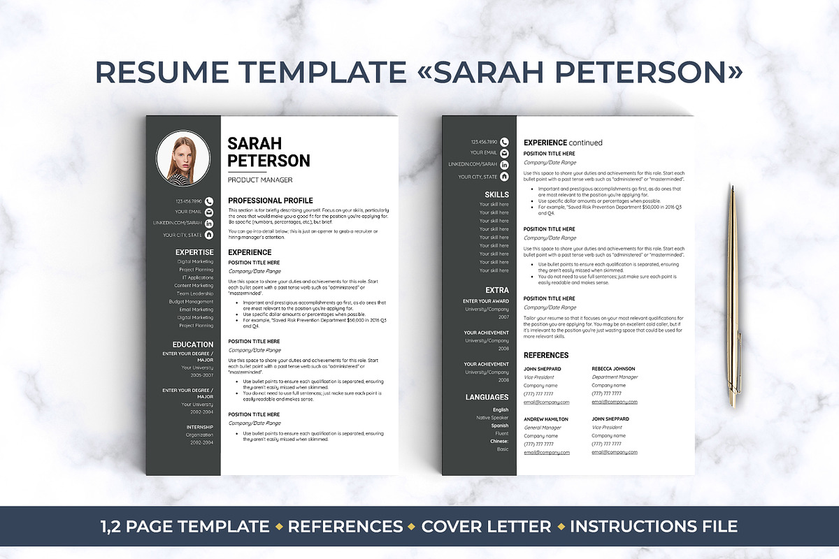Best Selling RESUME BUNDLE / CV, a Resume Template by LevelUpResume (Photo 3 of 11)