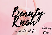Beauty Rush Font, a Script Font by theinkaffair (Thumbnail 1 of 9)