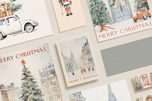 Modern Christmas Watercolor Graphics