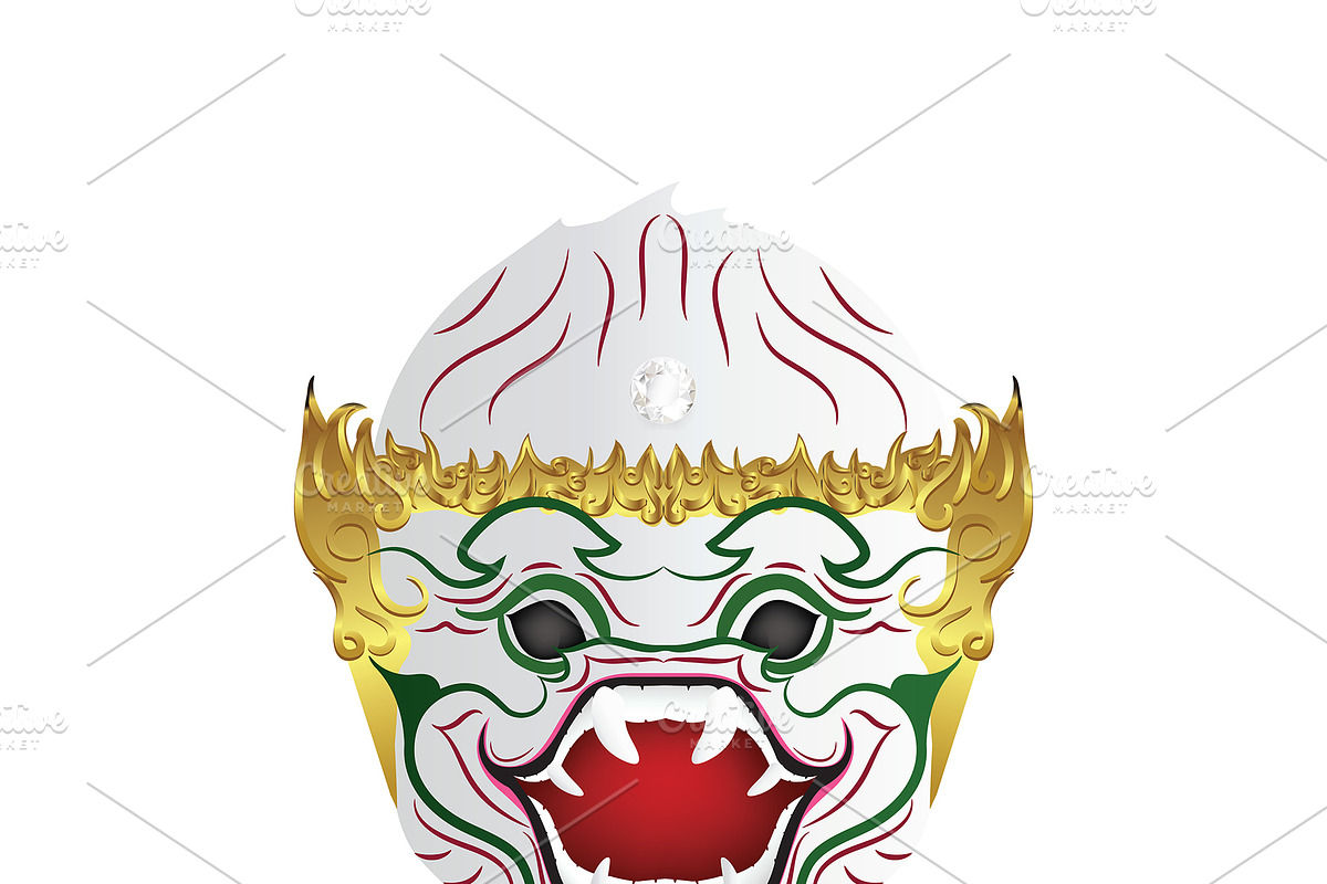 The Ramayana Mask., an Illustration by art789 studio (Photo 1 of 2)