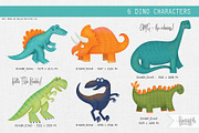 DINOSAUR CLIP ART, an Illustration by FINEAPPLE (Thumbnail 2 of 6)