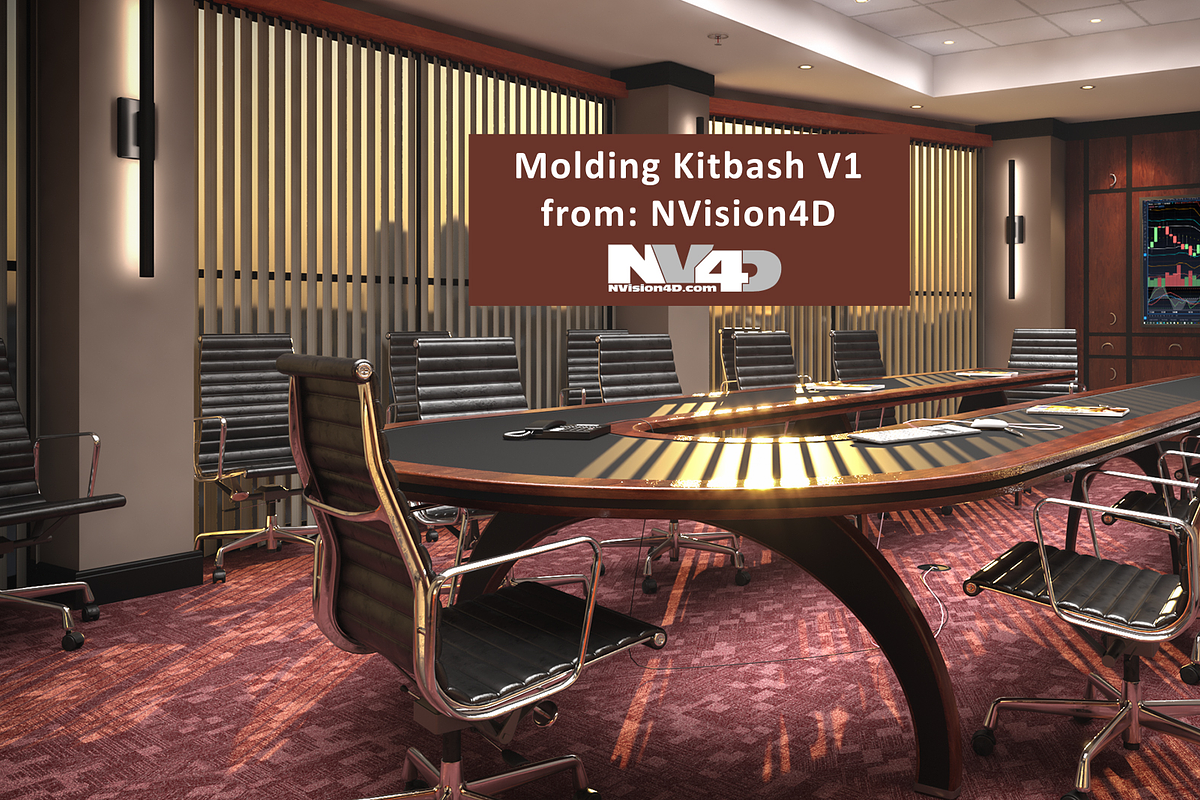 Molding Kitbash V1 - 128 Profile Set, an Architecture 3D Model by RoHo Productions (Photo 1 of 28)