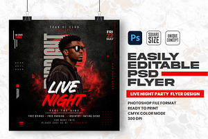 Night Party PSD Flyer Design, a Flyer Template by Shajib Shikder
