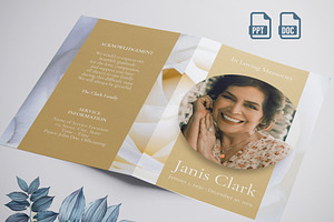 funeral program printing template