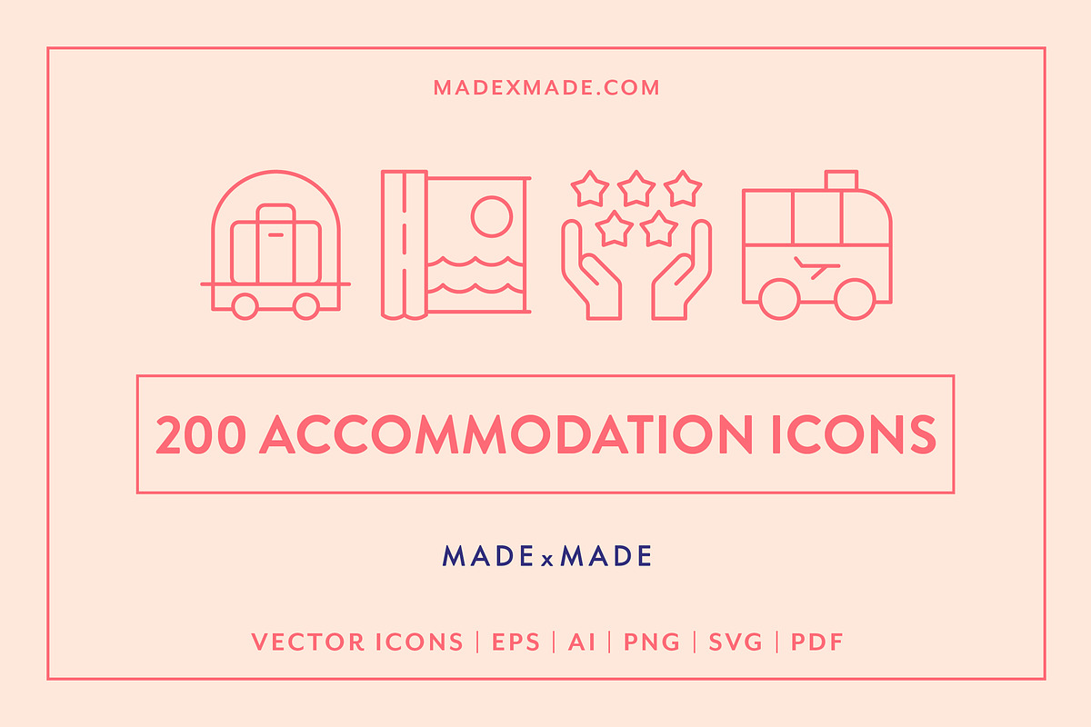 Accommodation Icons, an Outline Icon by Made by Made (Photo 1 of 9)