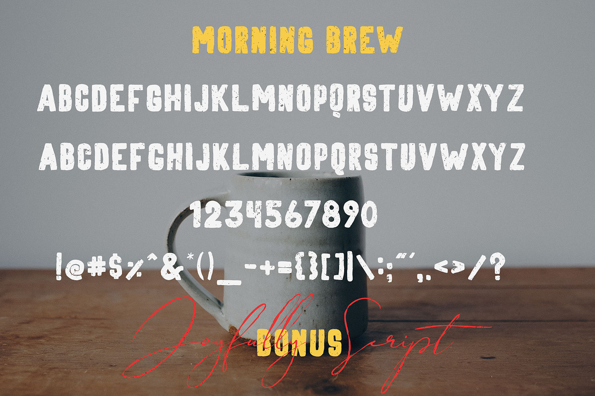 Morning Brew - Hand Painted Font, a Sans Serif Font by Surplus Type Co (Photo 3 of 10)