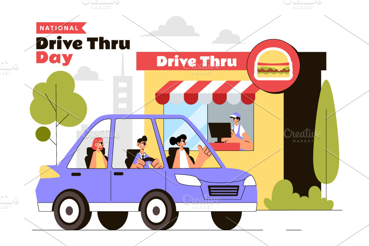 10 Drive Thru Day Illustration, a Food Illustration by denayunebgt (Photo 4 of 4)
